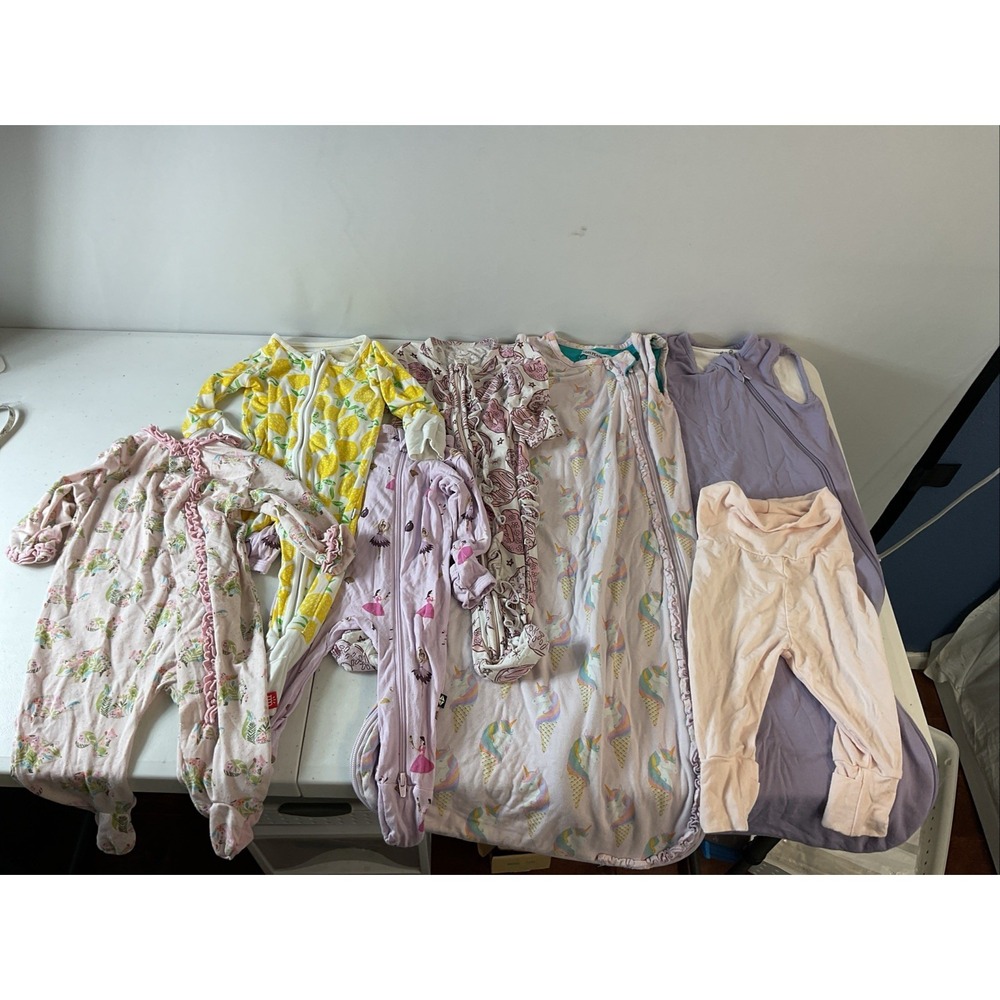 Little Sleepies,‎ Kyte Baby Girls sleep sack magnetic me Bamboo Zippy  7PC 0-3